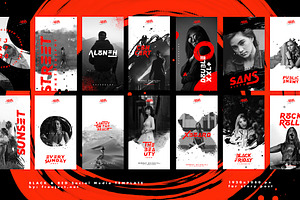 BLACK & RED Social Media Bundle