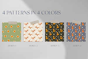 Fox Patterns & Clipart