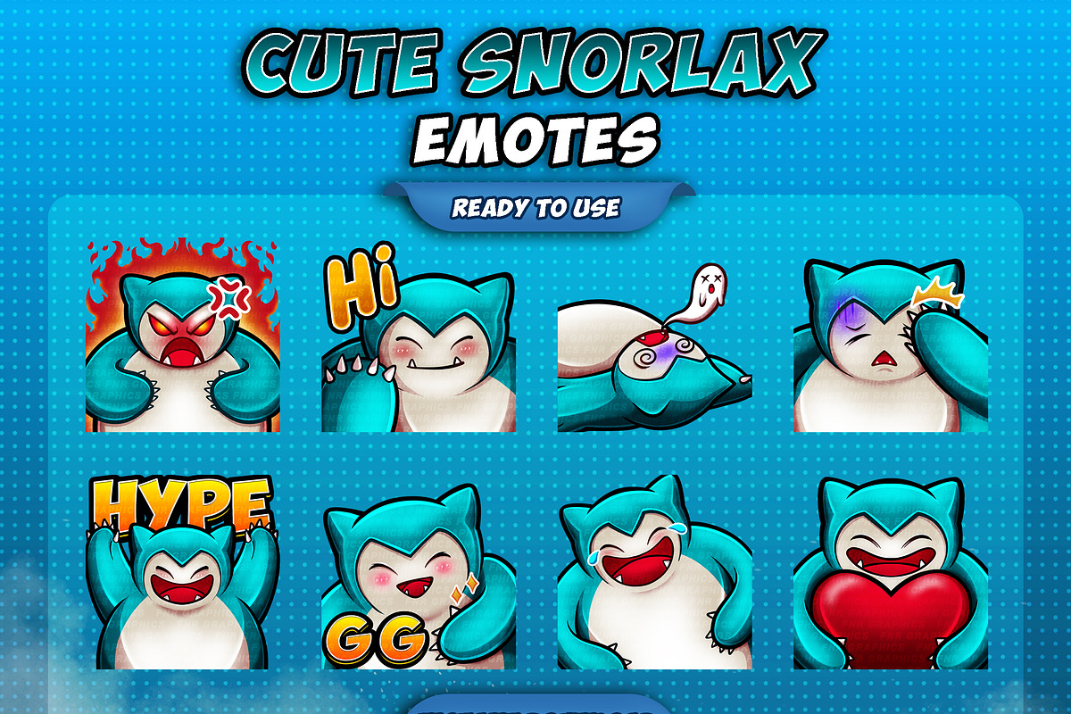 Snorlax Twitch Emote – Pokemon Emote, an Illustration by FNR Graphics (Photo 1 of 6)