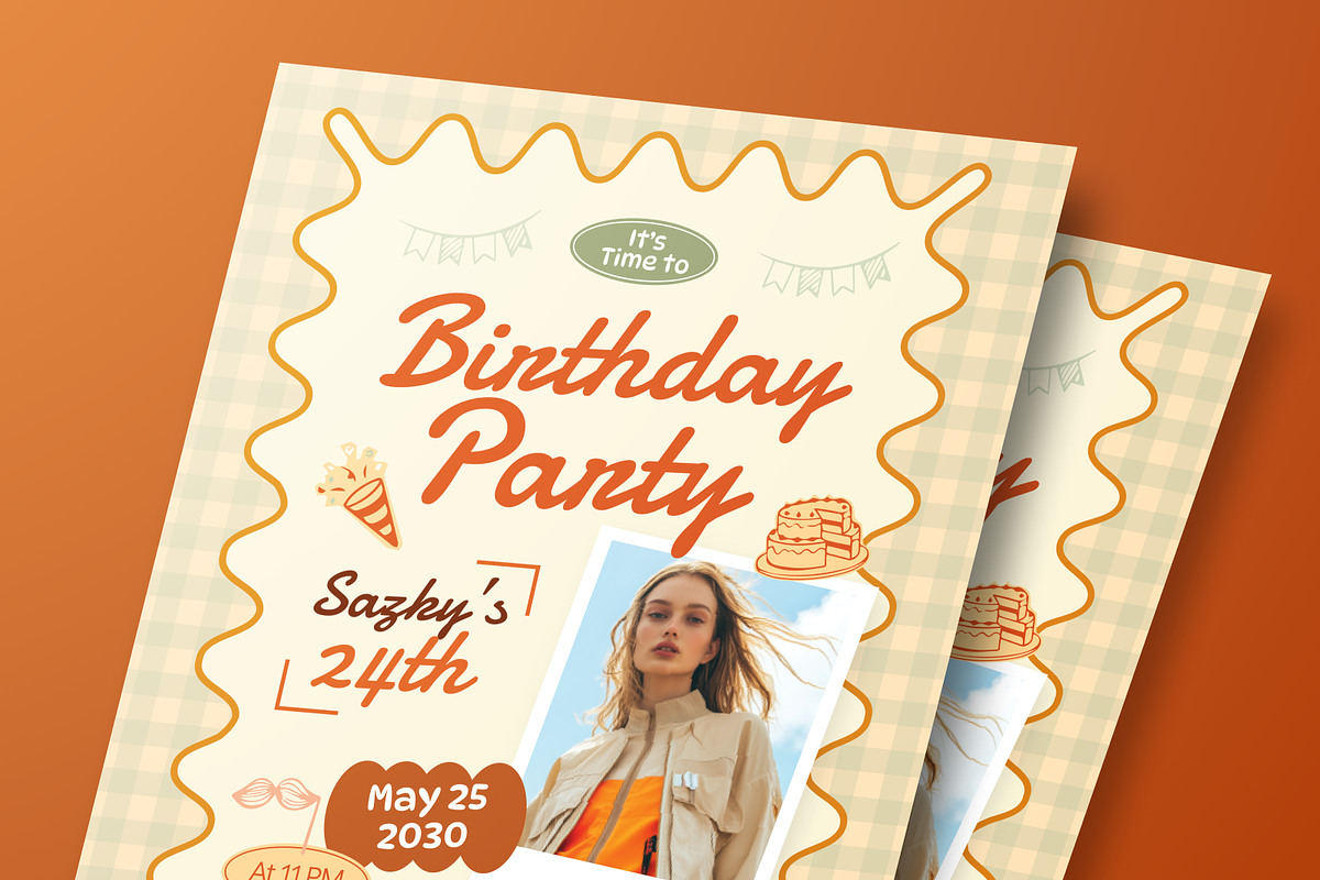 Birthday Party Flyer Set, a Flyer Template by Annora Studio (Photo 4 of 6)