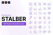 Stalber Illustration Icon Set, an Outline Icon by BROCZ Store (Thumbnail 1 of 8)