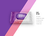 Wet Wipes with Cap Mockup half side, a Cups & Container Mockup by easymock (Thumbnail 3 of 8)