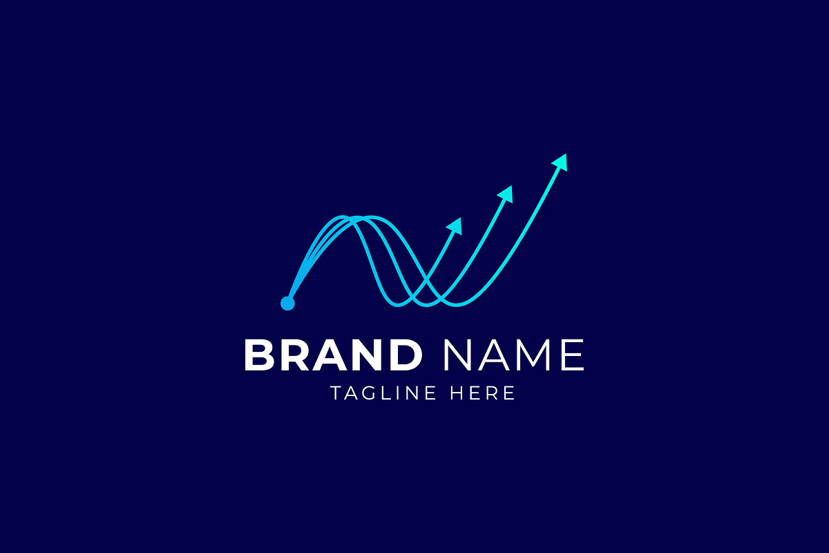 N Letter Logo Analytics Arrow, an Outline Icon by sancreastd.