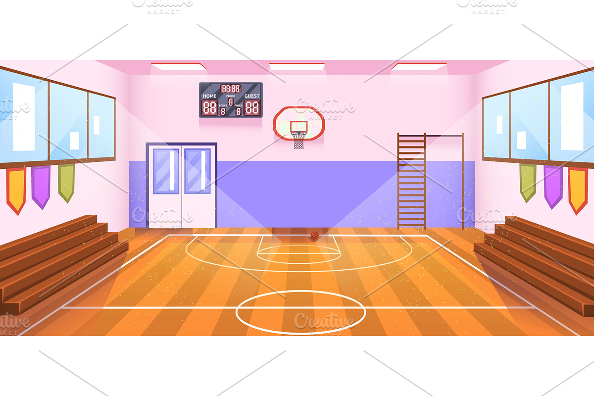 School basketball gym. Sport, an Object Illustration by Stock-Smart-Start