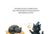 18 Black Cat Clipart, an Animal Illustration by Pati Charm Studio (Thumbnail 4 of 8)