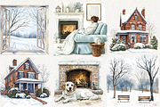 Watercolor Cold Season Clipart, an Illustration by NadiaTheronArt (Thumbnail 3 of 5)