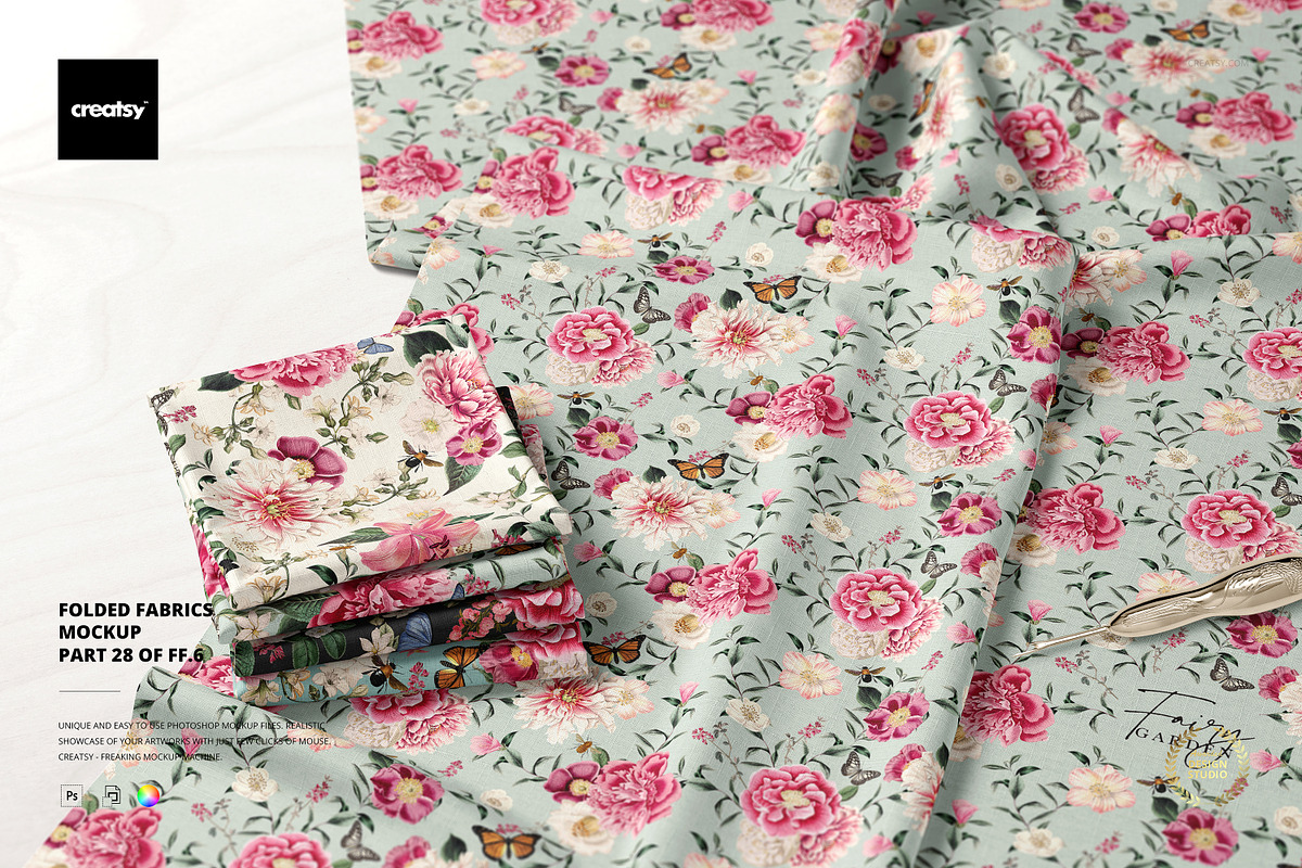 Folded Fabrics Mockup 28/FF v.6, a Product Mockup by creatsy5 (Photo 1 of 8)