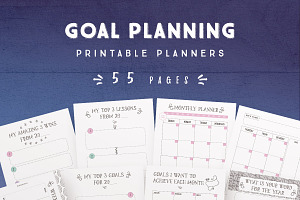 Goal Planning Printables 55 Pages