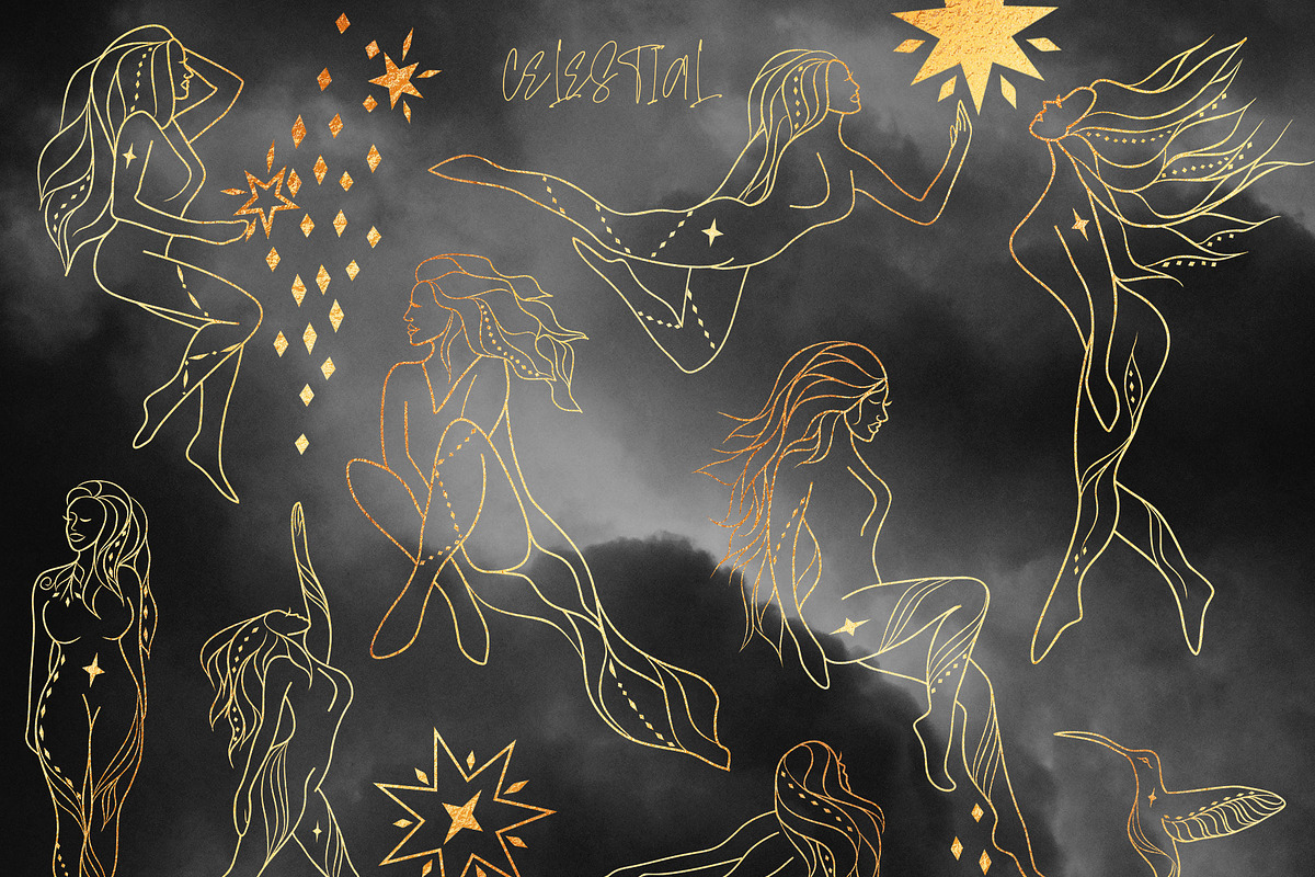 CELESTIAL WOMAN Tarot Sun Moon Star, an Illustration by ArtOLB (Photo 5 of 15)
