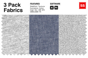 3 Pack Fabric Texture Patterns