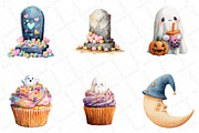 Pastel Halloween Clipart Watercolor, an Illustration by DreamPrint404 (Thumbnail 5 of 5)