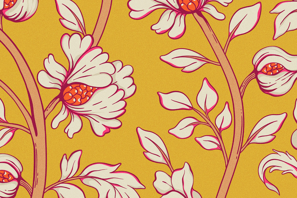 Morris Style Medieval Floral Pattern, a Pattern Graphic by likorbut (Photo 13 of 13)
