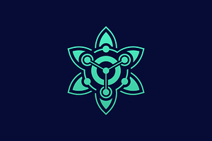 flower analytic data logo, a Branding & Logo Template by Rasagama Studio