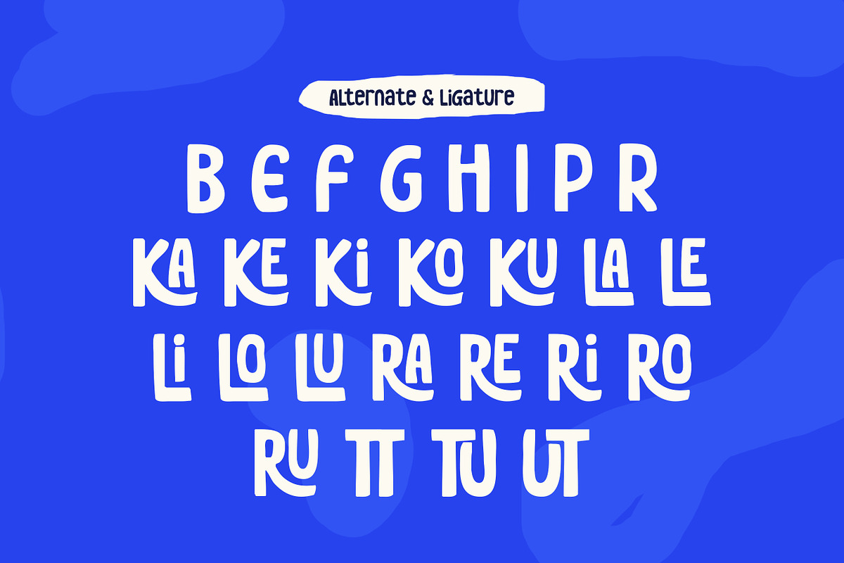 Glubio - Funky Display Font, a Sans Serif Font by Flawless And Co (Photo 9 of 10)