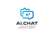 Chat Bubbles Ai Logo, a Branding & Logo Template by Design_Planet (Thumbnail 1 of 4)