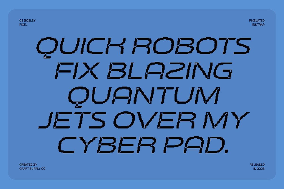 CS Bosley Pixel, a Sans Serif Font by Craft Supply Co. (Photo 5 of 8)