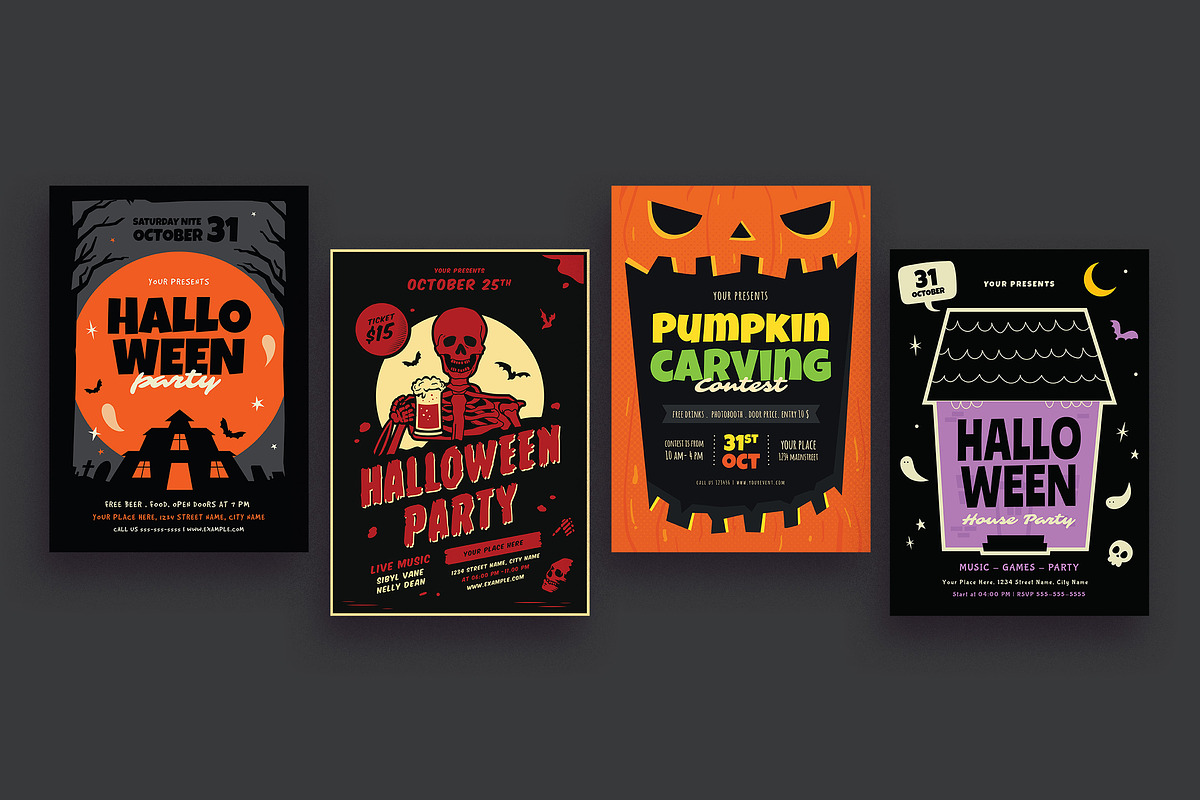 20 Halloween Flyer Bundle, a Flyer Template by VectorVactory (Photo 5 of 9)