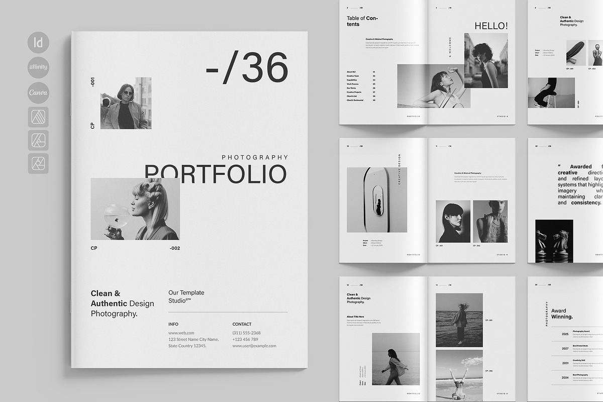 Photography Portfolio Template, a Brochure Template by TemplateFolio-Shop (Photo 1 of 17)