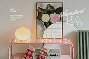 A3 Poster Mockup Retro Xmas Scene, an Advertising Mockup by WasMockups (Thumbnail 3 of 6)