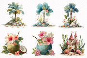 Watercolor Summer Clipart, an Illustration by DreamArtGraphic (Thumbnail 3 of 8)