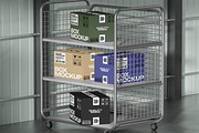 Rolling Warehouse Trolley Mockup, a Packaging Mockup by Permadi Creative (Thumbnail 2 of 5)