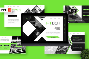 I-Tech - Technology Powerpoint, a Presentation Template by Deepslide Studio