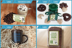 4 Delicious mock-up set