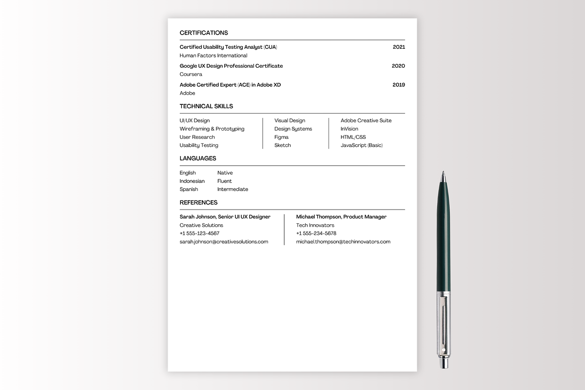 Resume ATS Friendly - CV, a Resume Template by Glücklich Studio (Photo 5 of 7)