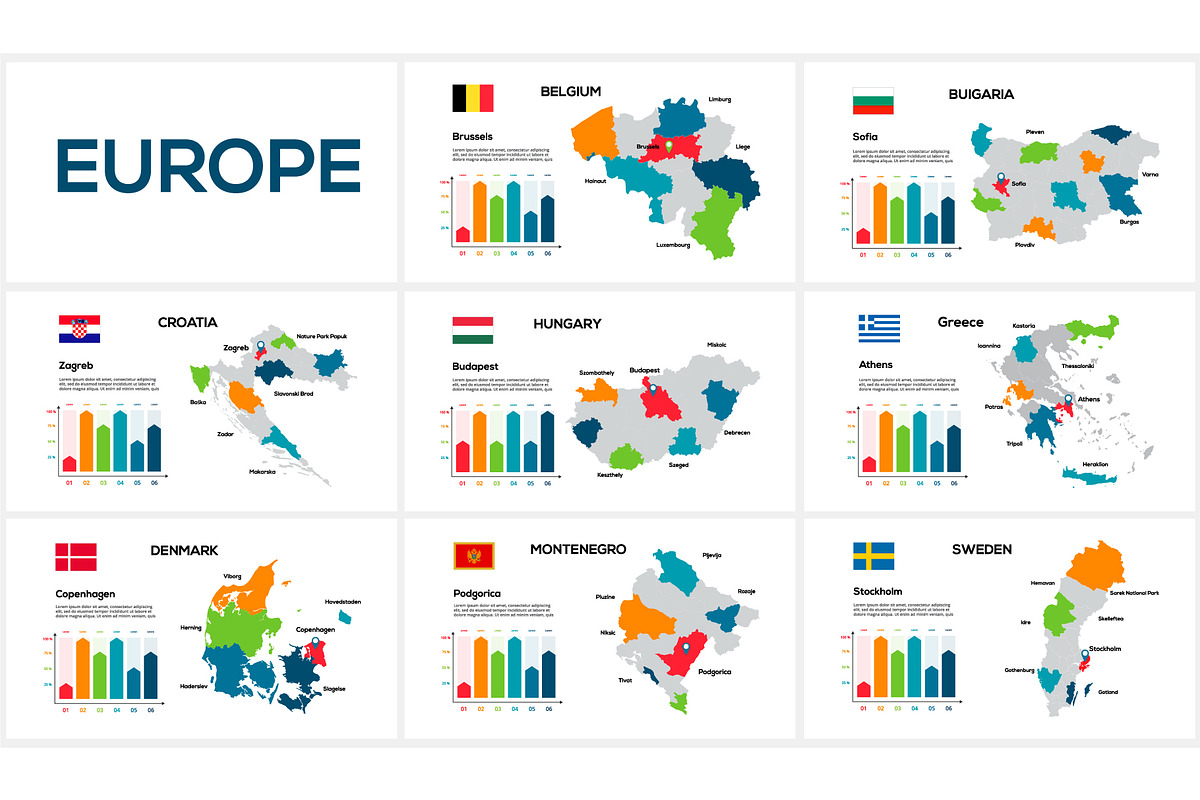 Maps Presentation Canva Template preview 7