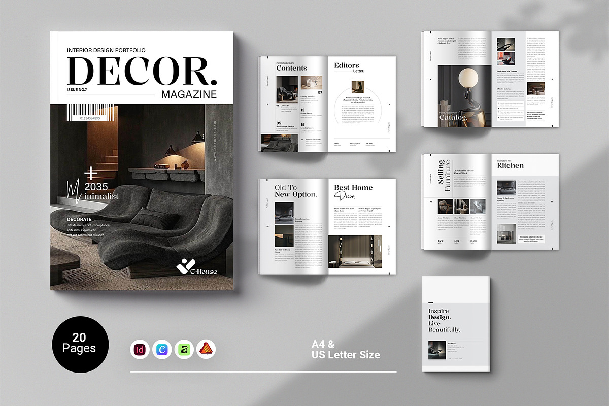 Interior Design Magazine Layout, a Magazine Template by Spark_Creative (Photo 1 of 14)