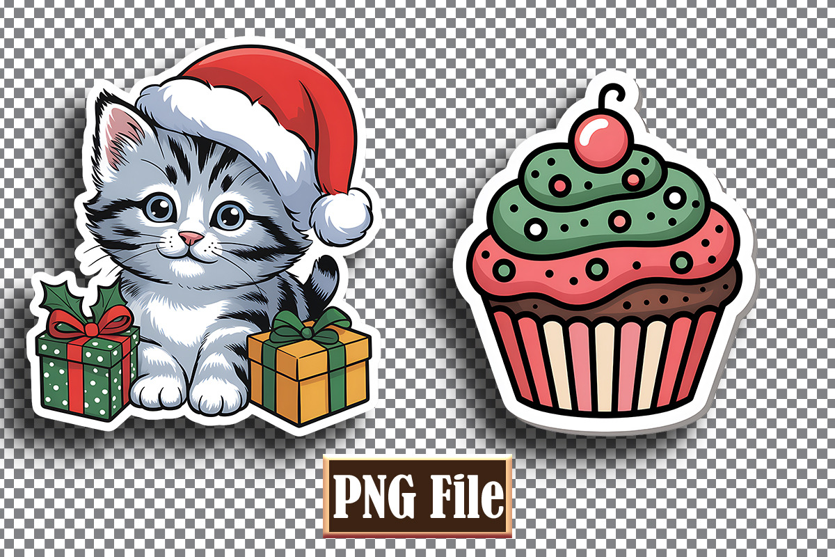 Christmas Stickers Bundle, a Seasonal Illustration by protabsorkar11 (Photo 5 of 7)