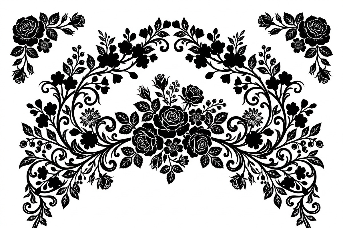 50 Elegant Floral Ornate Silhouette, a Decorative Illustration by Amazin_art (Photo 21 of 30)