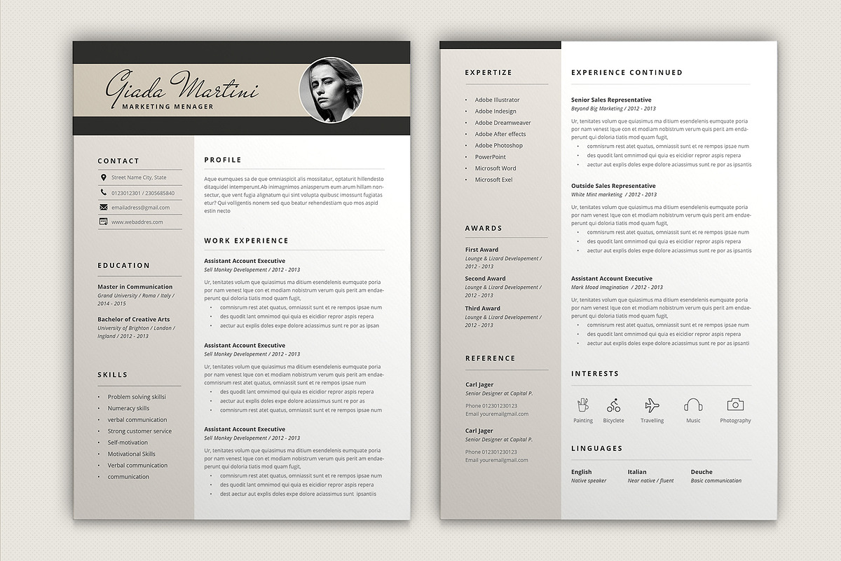 Resume Giada, a Resume Template by Estartshop (Photo 3 of 5)