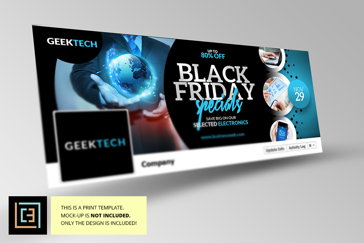 Black Friday Facebook Cover 1, a Templates & Theme by Cooledition (Photo 2 of 4)