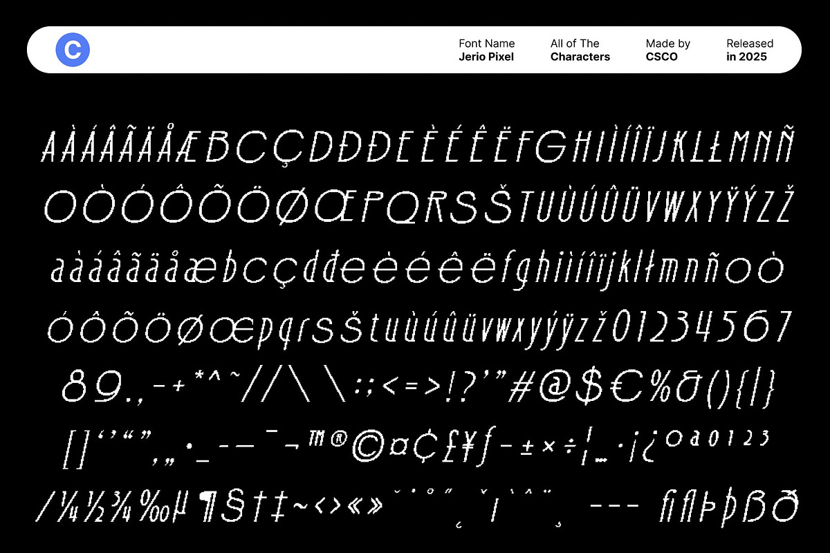 Jerio Pixel, a Sans Serif Font by Craft Supply Co. (Photo 8 of 8)