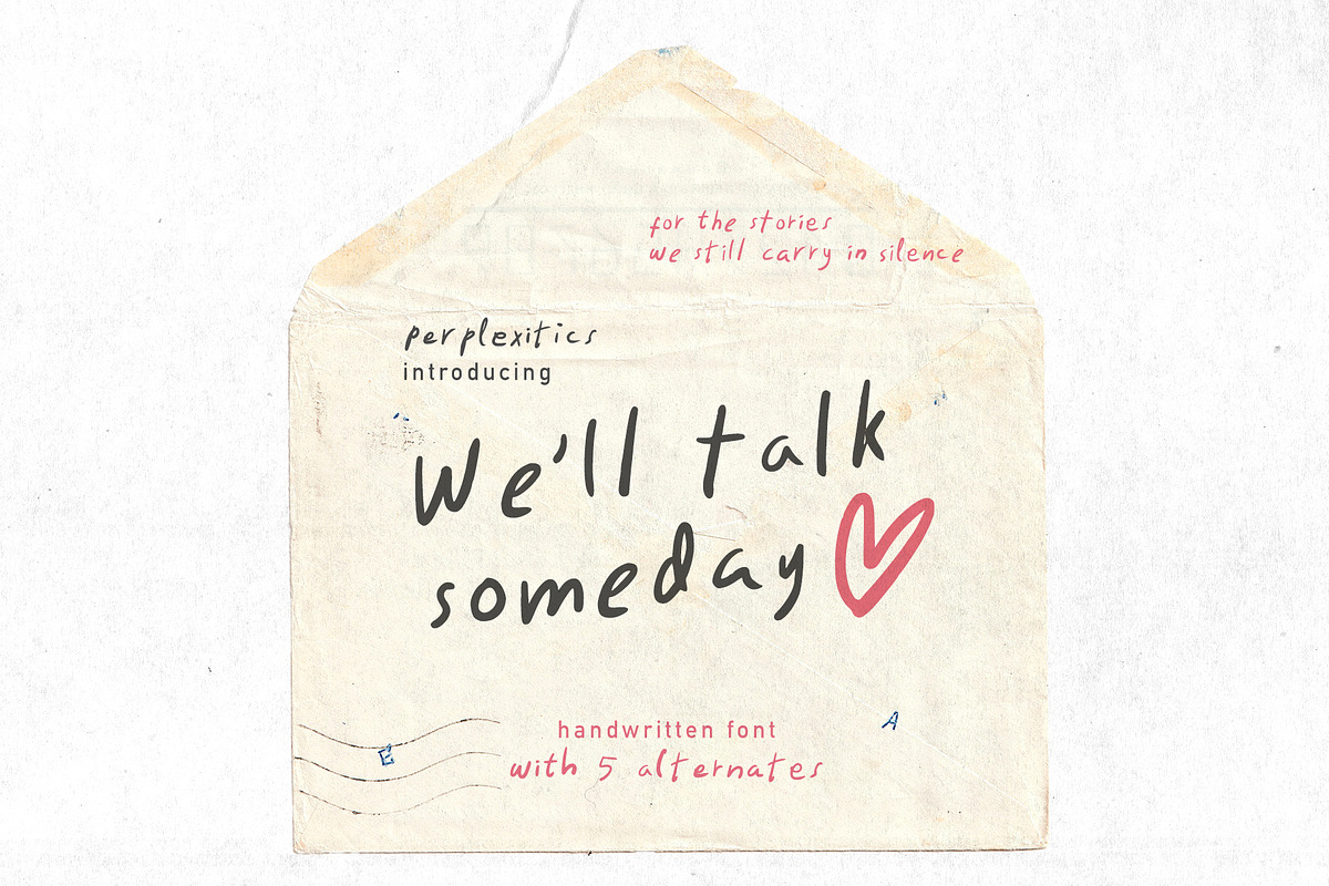 We'll Talk Someday Messy Handwritten, a Handwritten Font by Perplexitics (Photo 1 of 13)