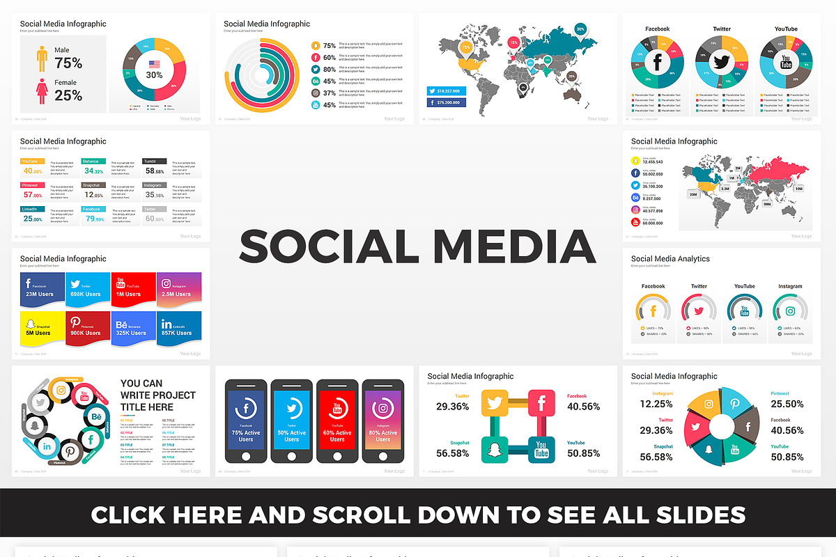 2700 Infographics Templates, a Presentation Template by SlideOne (Photo 22 of 35)
