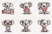 Summer Beach Koala PNG Clipart, an Animal Illustration by CreationArt (Thumbnail 4 of 7)