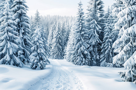 Serene winter forest scene, a Nature Photo by Mashimara