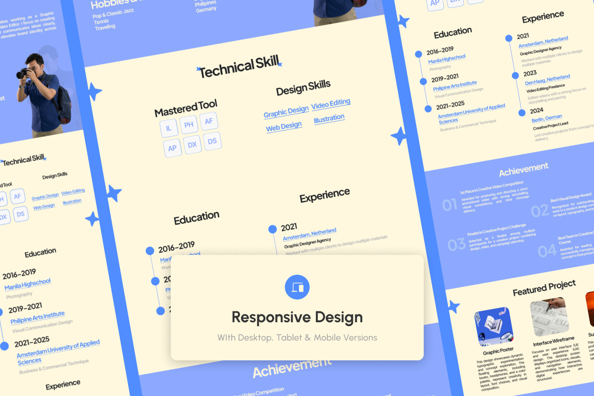Johnmar – Student Portfolio Landing, a Landing Page Template by trabaskriya (Photo 3 of 5)