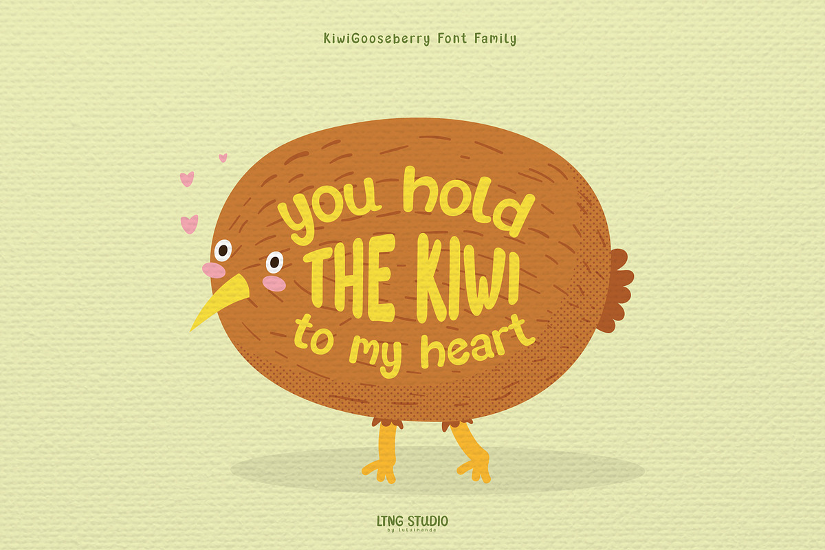 Kiwi Gooseberry Font Family, a Font by LTNG STUDIO (Photo 5 of 9)