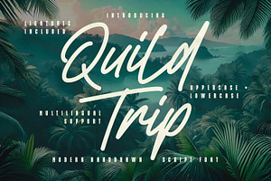 Quild Trip Handdrawn Script Font
