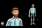 Low Poly Bearded Man, a Characters & Person 3D Model by Agor2012 shop (Thumbnail 4 of 5)