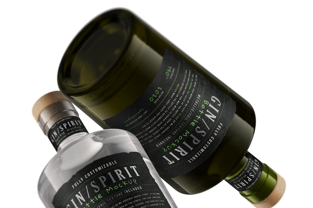 Gin/Spirit Bottle Mockup, a Product Mockup by HexenDesigns (Photo 7 of 14)