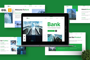 Bank - Finance Google Slide, a Presentation Template by Deepslide Studio