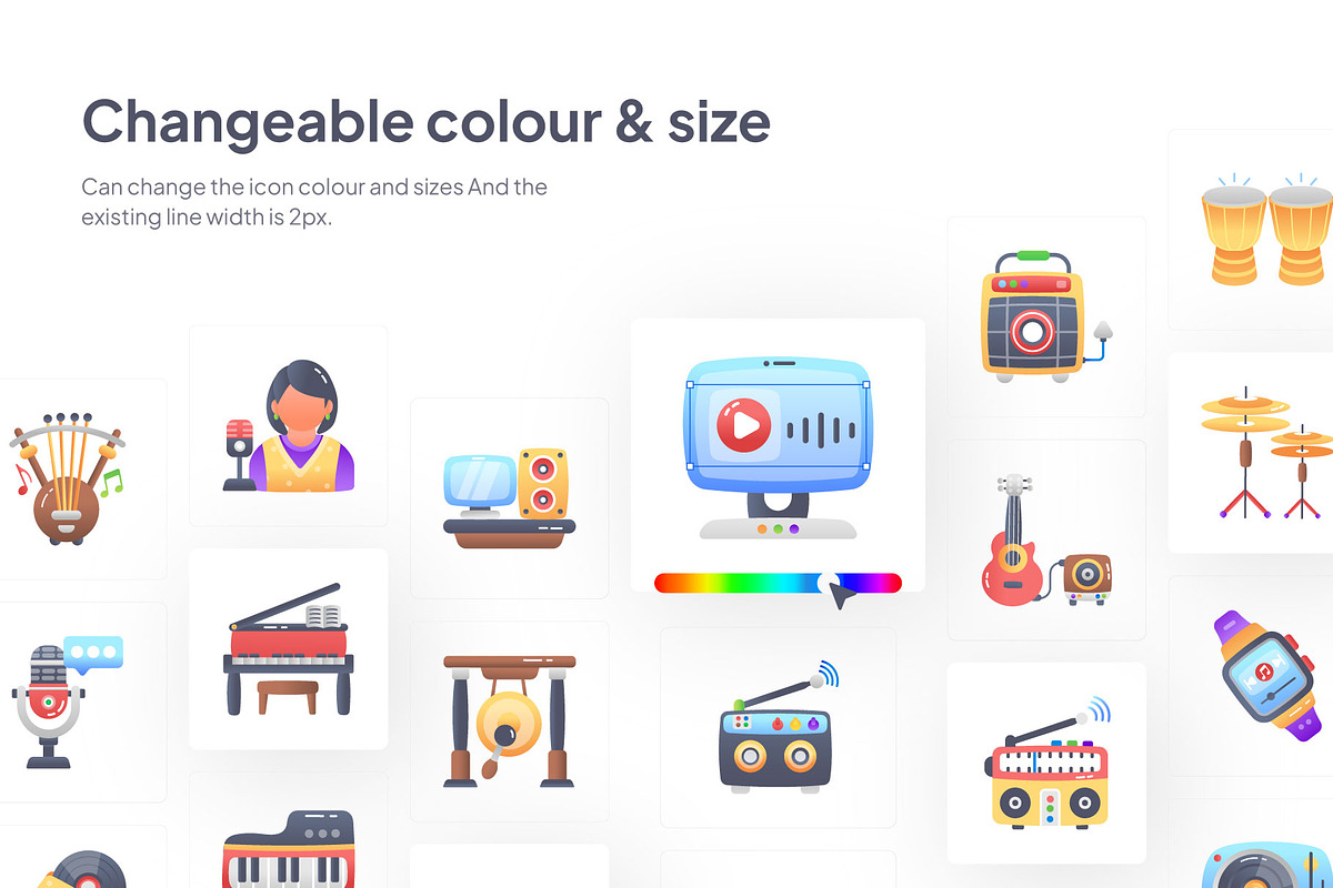 Music and Instrument Icon Set, a Duotone Icon by Prosymbols (Photo 5 of 8)