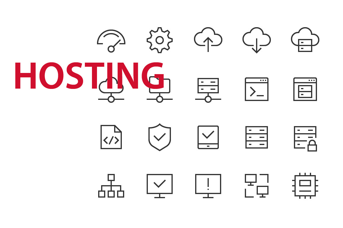 20 Hosting UI icons, an Outline Icon by Palau