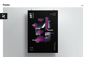Art Fest Geometric Poster, a Flyer Template by Neermana