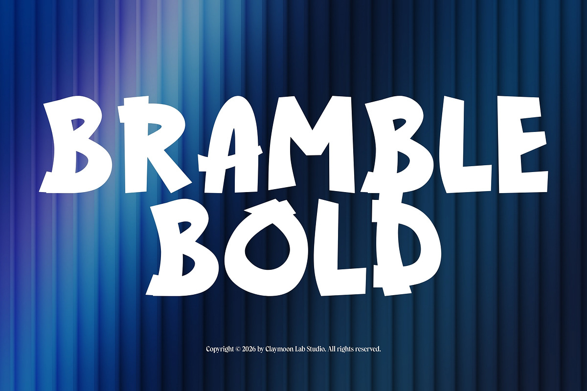 Bramble Bold Playful Chunky Font, a Serif Font by Claymoon Lab (Photo 1 of 7)