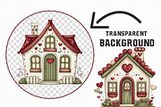 Whimsical Valentine House Clipart, an Illustration by Libby Wishes (Thumbnail 6 of 8)